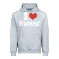 Heather Grey i love haters Urban Hoodie - PixelWave