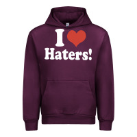 Mauve Wine i love haters Urban Hoodie - PixelWave