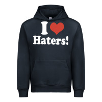 Navy i love haters Urban Hoodie - PixelWave