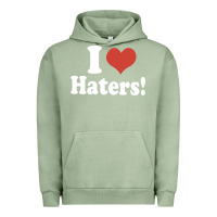 Pigment Oil Green i love haters Urban Hoodie - PixelWave