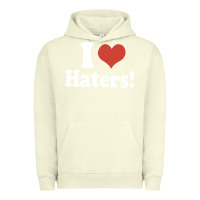 Pigment Pistachio i love haters Urban Hoodie - PixelWave