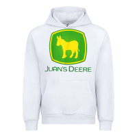 White Juan Deere Farmer Gardener Landscaper Funny Urban Hoodie - PixelWave