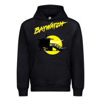 Black baywatch lifeguard tower sunset   baywatch Urban Hoodie - PixelWave