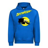 Cobalt baywatch lifeguard tower sunset   baywatch Urban Hoodie - PixelWave