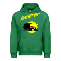 Emerald baywatch lifeguard tower sunset   baywatch Urban Hoodie - PixelWave
