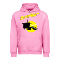 Fuchsia Pink baywatch lifeguard tower sunset   baywatch Urban Hoodie - PixelWave