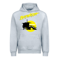 Heather Grey baywatch lifeguard tower sunset   baywatch Urban Hoodie - PixelWave