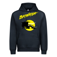 Navy baywatch lifeguard tower sunset   baywatch Urban Hoodie - PixelWave