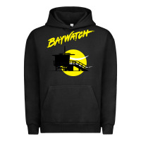 Pigment Black baywatch lifeguard tower sunset   baywatch Urban Hoodie - PixelWave