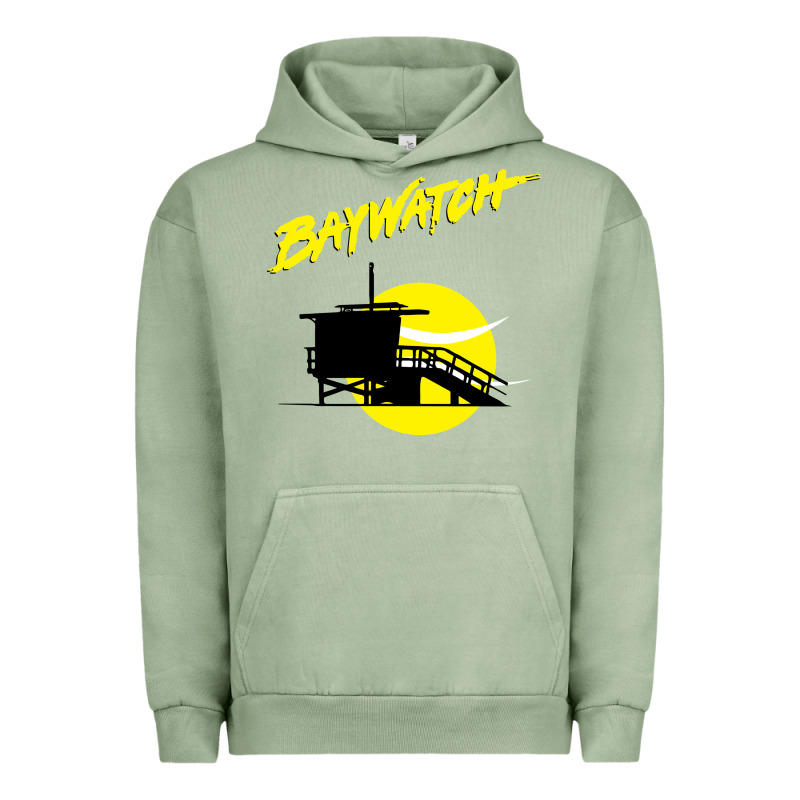 Baywatch Lifeguard Tower Sunset   Baywatch Urban Hoodie by PixelWave | Teevron