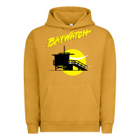 Pigment Peanut Butter baywatch lifeguard tower sunset   baywatch Urban Hoodie - PixelWave