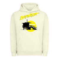 Pigment Pistachio baywatch lifeguard tower sunset   baywatch Urban Hoodie - PixelWave