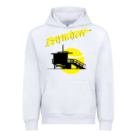 White baywatch lifeguard tower sunset   baywatch Urban Hoodie - PixelWave