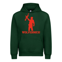 Forest Green red dawn wolverines Urban Hoodie - PixelWave