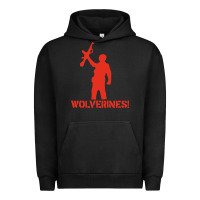 Pigment Black red dawn wolverines Urban Hoodie - PixelWave