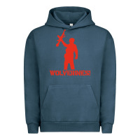 Pigment Midnight Navy red dawn wolverines Urban Hoodie - PixelWave