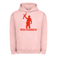Pigment Salmon red dawn wolverines Urban Hoodie - PixelWave