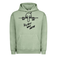 Pigment Oil Green Kilroy was here (on RedBubble) gift Urban Hoodie - PixelWave