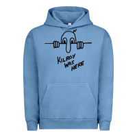 Pigment Pebble Blue Kilroy was here (on RedBubble) gift Urban Hoodie - PixelWave