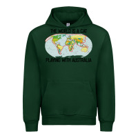 Forest Green the world is a cat playing with australia 2020 shirt Urban Hoodie - PixelWave