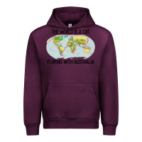 Mauve Wine the world is a cat playing with australia 2020 shirt Urban Hoodie - PixelWave