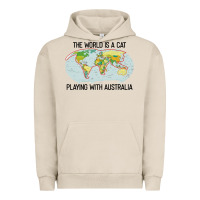 Pigment French Oak the world is a cat playing with australia 2020 shirt Urban Hoodie - PixelWave