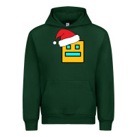 Forest Green Geometry Dash Urban Hoodie - PixelWave