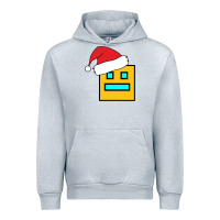 Heather Grey Geometry Dash Urban Hoodie - PixelWave