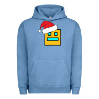 Pigment Pebble Blue Geometry Dash Urban Hoodie - PixelWave
