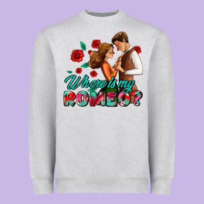 Where Is My Romeo Heavyweight Sweatshirt Designed By Adodesignshop