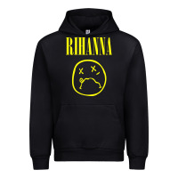 Black Grunge Rihanna Urban Hoodie - PixelWave