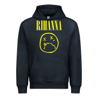 Navy Grunge Rihanna Urban Hoodie - PixelWave