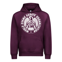Mauve Wine World Oyama Karate Organization ( white ) Urban Hoodie - PixelWave