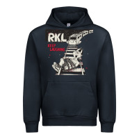 Navy RKL Keep Laughing Essential Urban Hoodie - PixelWave