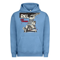 Pigment Pebble Blue RKL Keep Laughing Essential Urban Hoodie - PixelWave