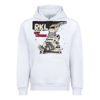 White RKL Keep Laughing Essential Urban Hoodie - PixelWave