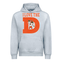 Heather Grey i love the d broncos football quote Urban Hoodie - PixelWave