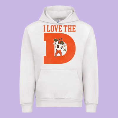 I Love The D Broncos Football Quote Urban Hoodie Designed By Pixelwave