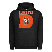 Pigment Black i love the d broncos football quote Urban Hoodie - PixelWave