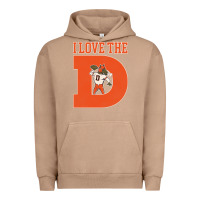 Pigment Burro i love the d broncos football quote Urban Hoodie - PixelWave