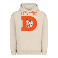 Pigment French Oak i love the d broncos football quote Urban Hoodie - PixelWave