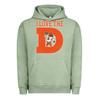 Pigment Oil Green i love the d broncos football quote Urban Hoodie - PixelWave