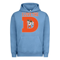 Pigment Pebble Blue i love the d broncos football quote Urban Hoodie - PixelWave