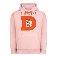 Pigment Salmon i love the d broncos football quote Urban Hoodie - PixelWave