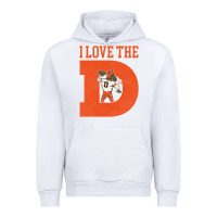 White i love the d broncos football quote Urban Hoodie - PixelWave