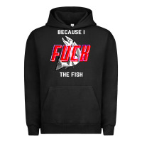 Pigment Black because i fuck the fish Urban Hoodie - PixelWave