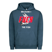 Pigment Midnight Navy because i fuck the fish Urban Hoodie - PixelWave