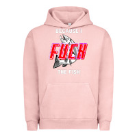 Pigment Salmon because i fuck the fish Urban Hoodie - PixelWave
