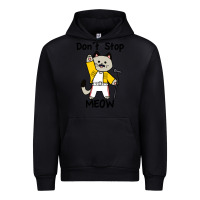 Black Don´t Stop Meow Urban Hoodie - PixelWave