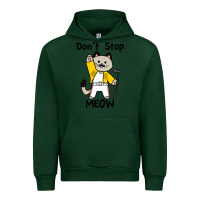 Forest Green Don´t Stop Meow Urban Hoodie - PixelWave